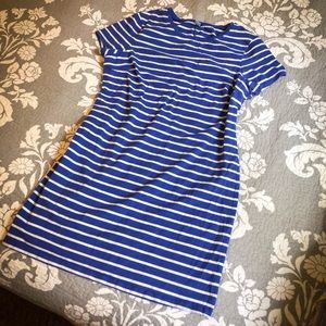 SOLD***Old Navy- Blue/White Striped T-shirt Dress
